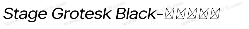 Stage Grotesk Black字体转换